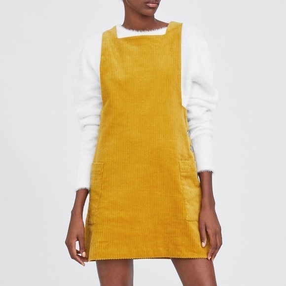Zara TRF Corduroy Dress - Picture 1 of 4